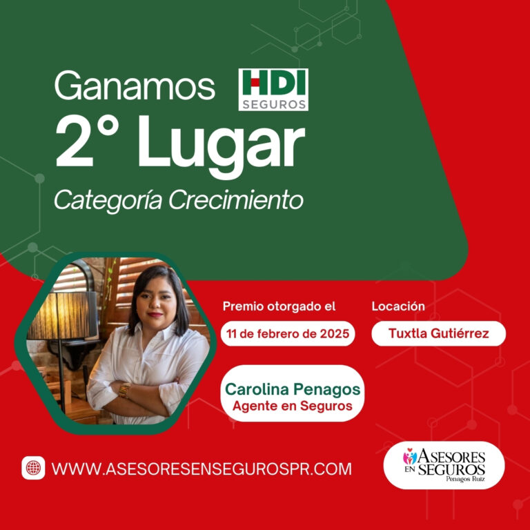 2 lugar categoria crecimiento HDI - Asesores En Seguros Penagos Ruiz