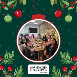 Celebración fin de año Asesores En Seguros Penagos Ruiz con su equipo de asesores